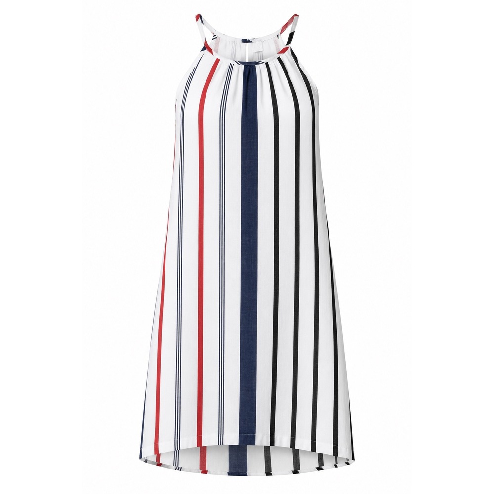 Tommy‎ Bahama Amalia Striped Linen Blend Dress Womens XS Blue White Nautical